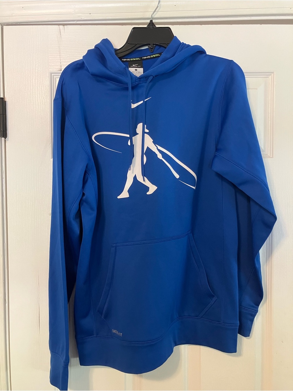 Nike Hoodie Therma-Fit Blue Sweatshirt Fleece Ken Griffey Jr Swingman Size Small